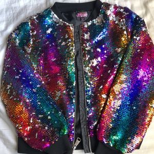 JoJo Siwa Rainbow Sequin Flip Jacket